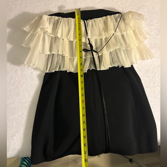 Alexis Dolci mini Dress. $625 retail. Black with ruffle detail on the bust. - Picture 10 of 11